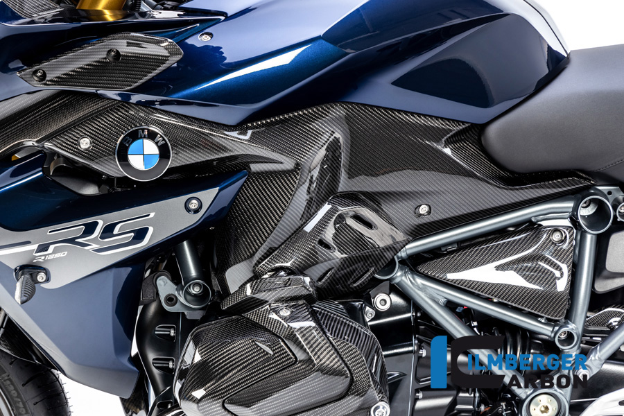 Tapa lateral de carbono Ilmberger bajo depósito de gasolina lado izquierdo, brillante, BMW R1250RS 2019-