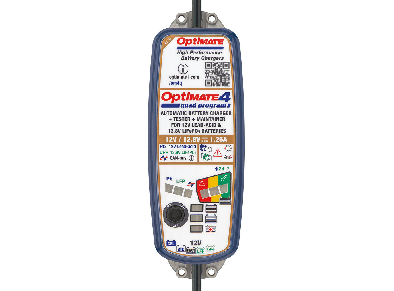 OPTIMATE 4 Quad Cargador y Mantenedor de Baterías 12V / 12.8V