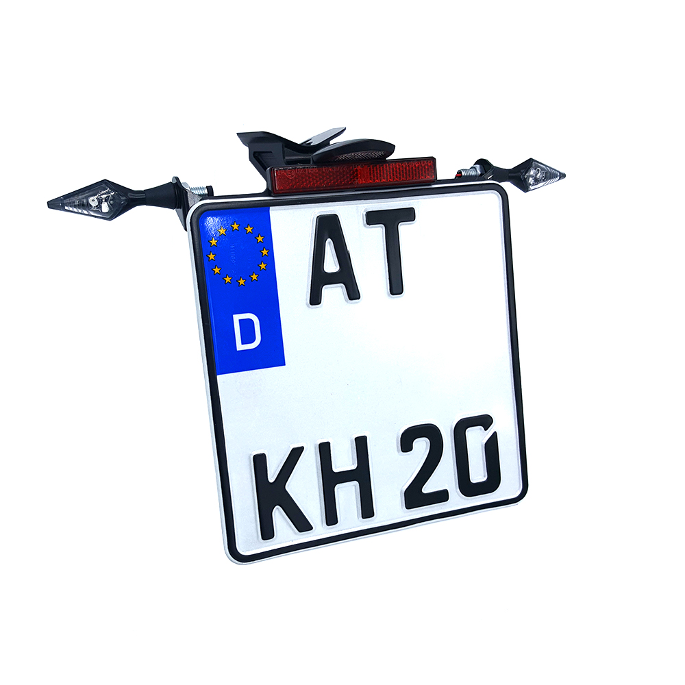 Soporte de matrícula alpha Technik para Yamaha YZF-R1, YZF-R1M; Tipo RN32, RN49, RN65; Año del modelo 2015-