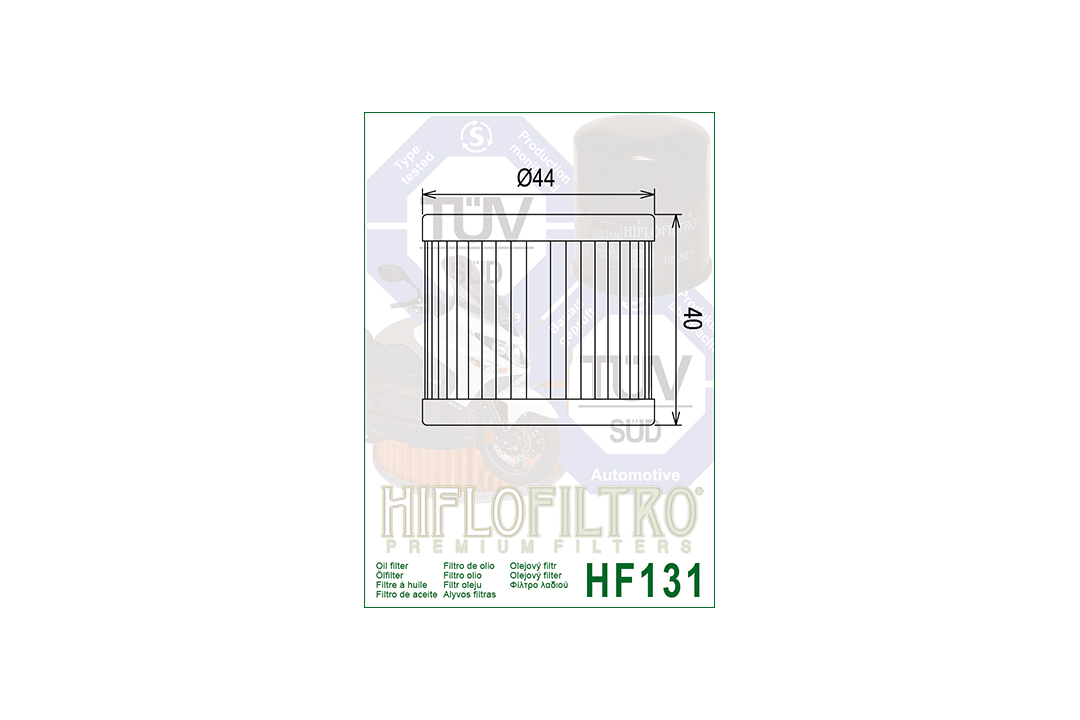HIFLO filtro de aceite HF131 para varios modelos Hyosung y Suzuki
