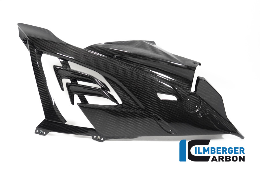 Panel lateral de carenado de carbono Ilmberger lado derecho Racing, brillante, BMW M1000RR 2021-