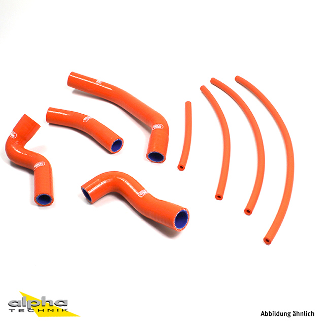 Kit de mangueras de silicona SAMCO SPORT Diseño OEM naranja para KTM 390 RC Año de modelo 2014-2020