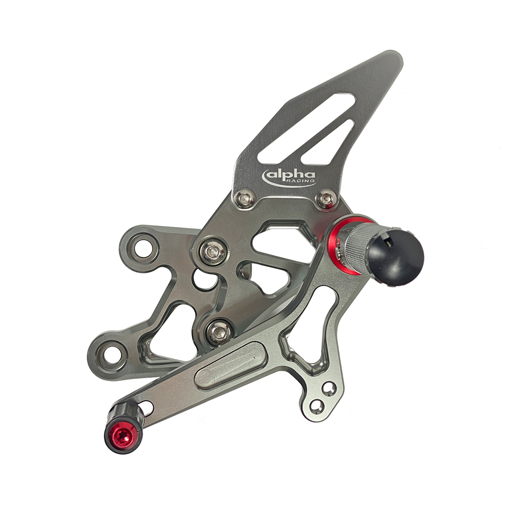 >TRACK< Sistema de Estriberas de color titanio Yamaha FZ1 (Fazer) 2006-2015 / FZ8 (Fazer) 2010-2013 ABE