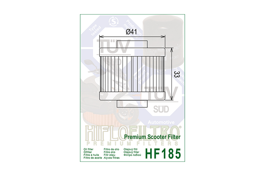 HIFLO filtro de aceite HF185 para varios modelos Aprilia / BMW / Peugeot