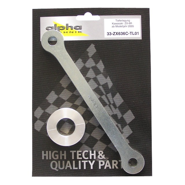 Kit de descenso alpha Technik 20mm para Kawasaki ZX6R: Tipo ZX636C; Año del modelo 2005-