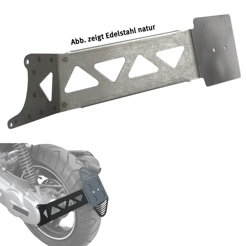 Soporte de matrícula alpha Technik para varias ciclomotores/scooters negro