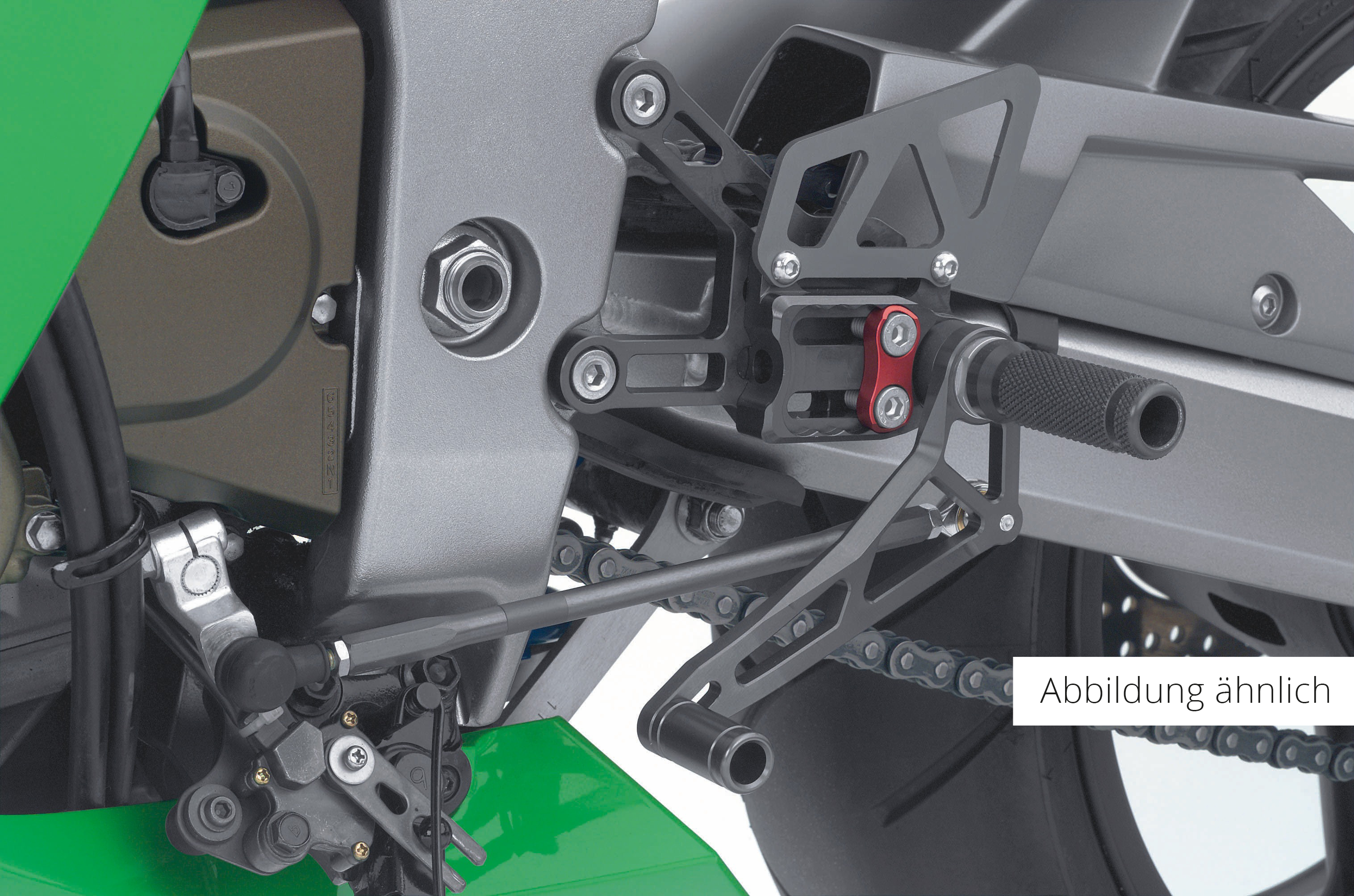 Estribera LSL 2Slide para Kawasaki ZX-6R, 1998-2002, ZX-9R, 1998-, negro-rojo