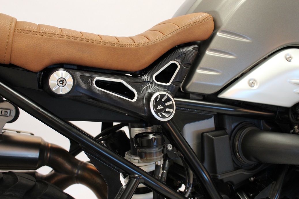 Kit de cubierta de tubo chasis Gilles, negro, para BMW RnineT Tipo 1N12, a partir de 2017-