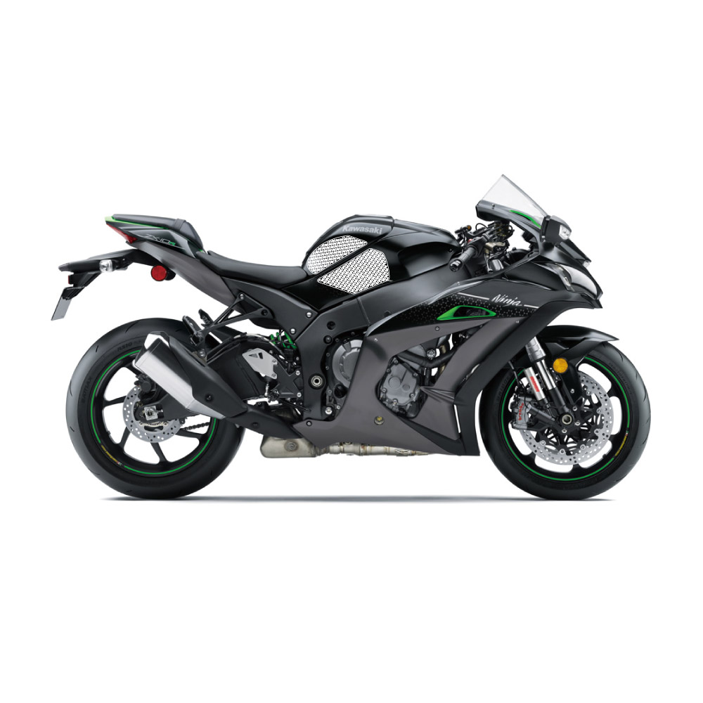 Stompgrip Traction Pads transparentes, para Kawasaki ZX10R Ninja 2011-2025, ZX10R SE 2019-2020, ZX10RR 2017-2025