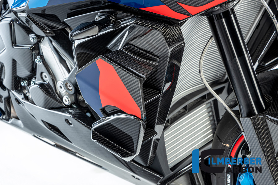 Tapa lateral de carbono Ilmberger en el carenado del radiador con soporte para winglet lado derecho BMW M1000XR, S1000XR, a partir de 2024-