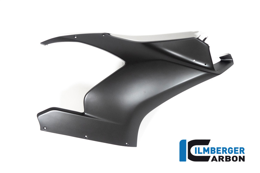 Panel lateral de carenado de carbono Ilmberger preparado para alerón lado derecho, mate, Ducati Panigale V2 2020-