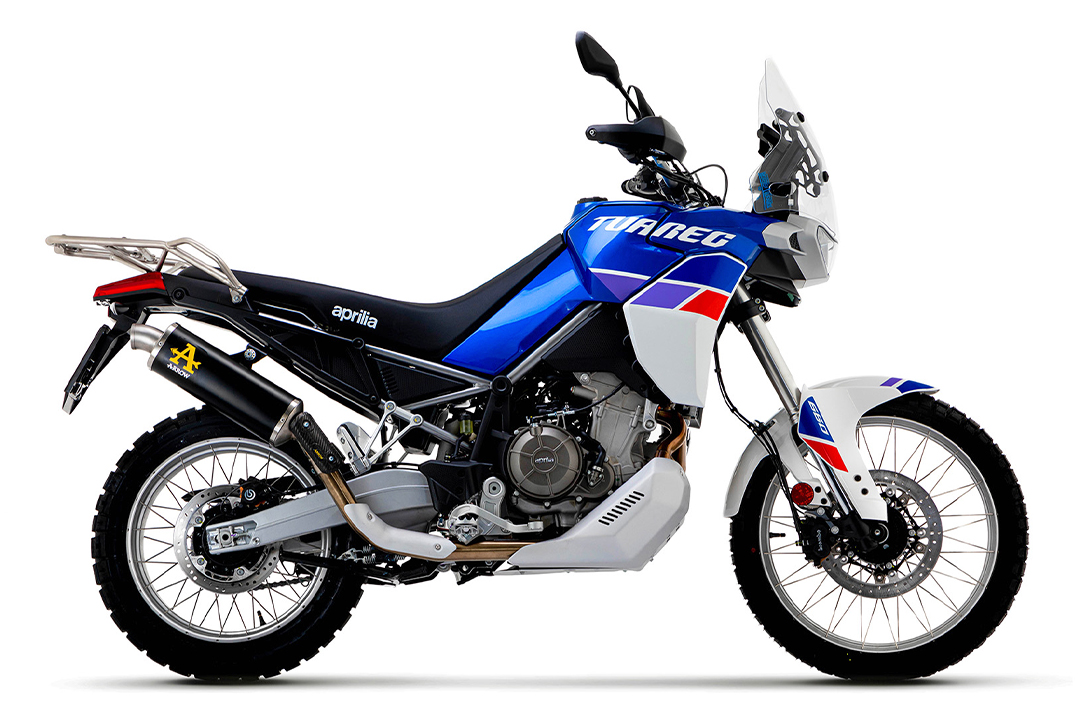 ARROW Escape INDY RACE DARK Titanio para Aprilia Tuareg 660 a partir del año de modelo 2022-