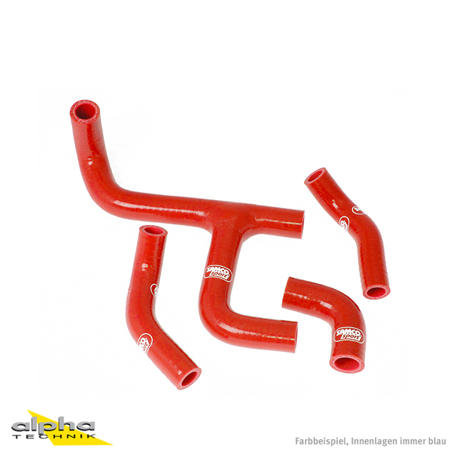 Kit de mangueras de silicona SAMCO SPORT Conector en Y - Diseño Race rojo para Husqvarna TE250 TI250 TE310 TI310 año de modelo 2006-2009
