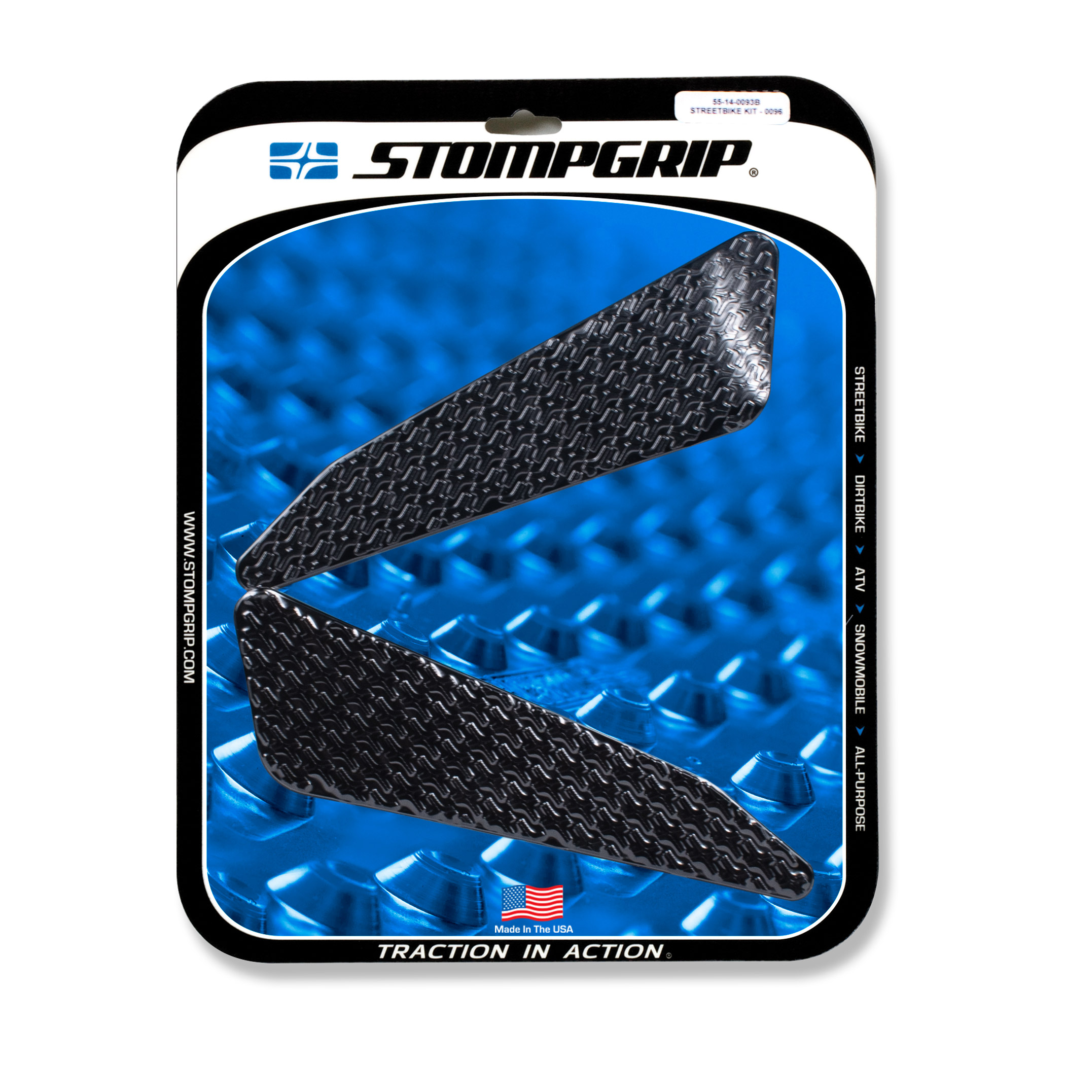 Almohadillas de tracción Stompgrip negras, para modelos BMW, KTM, Moto Guzzi (ver lista de compatibilidad)