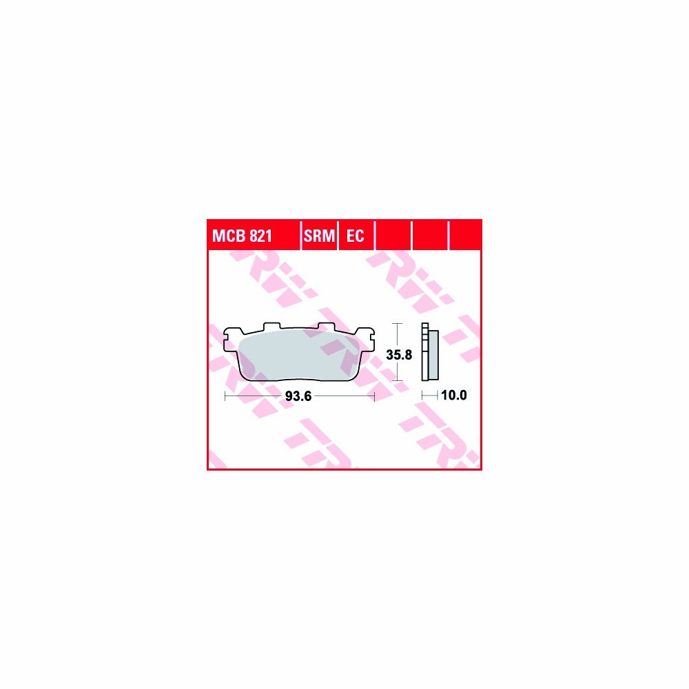 Juego de pastillas de freno TRW Sinter Scooter MCB821SRM trasero