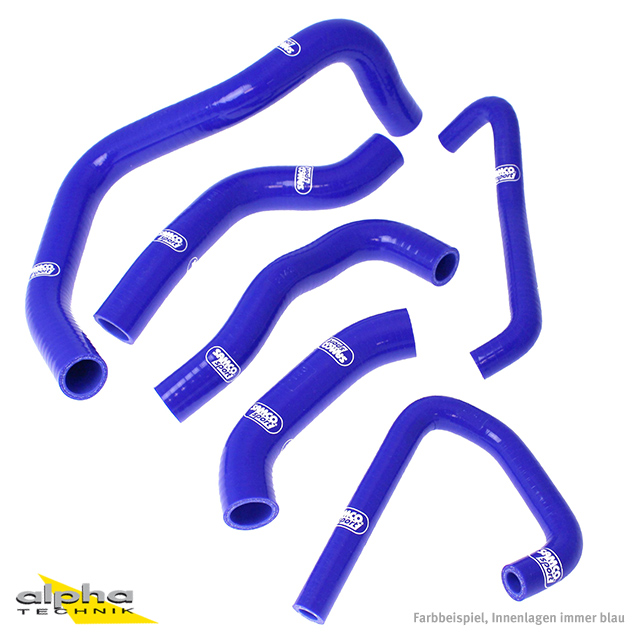 Kit de mangueras de silicona SAMCO SPORT azul para Kawasaki ZX6R Año del modelo 2007-2008