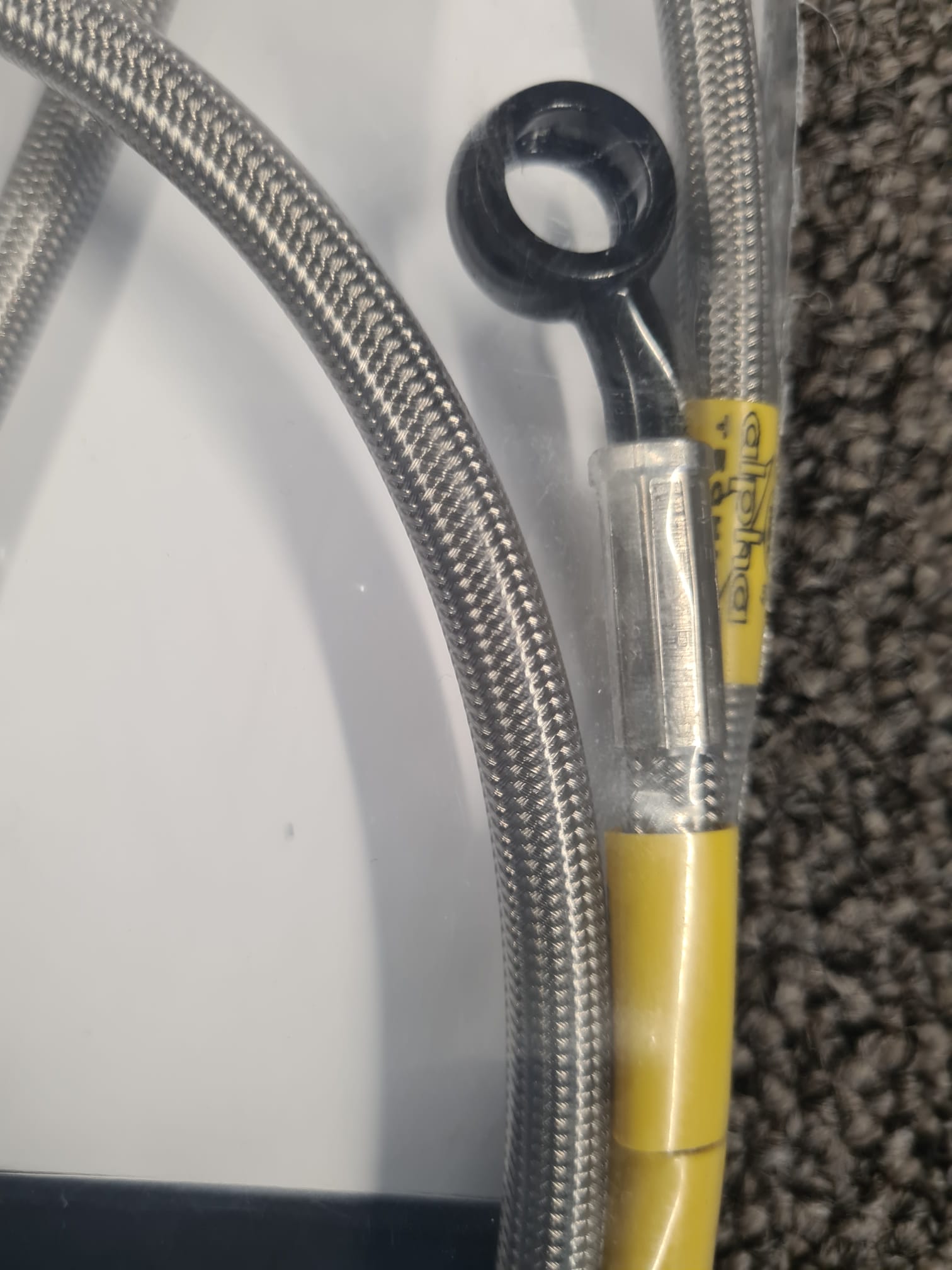 Latiguillo de freno mallado de acero inoxidable HEL Performance, anterior, delantero y trasero, tipo de tendido OEM para Aprilia Shiver SL750 2009 - , Acero inoxidable