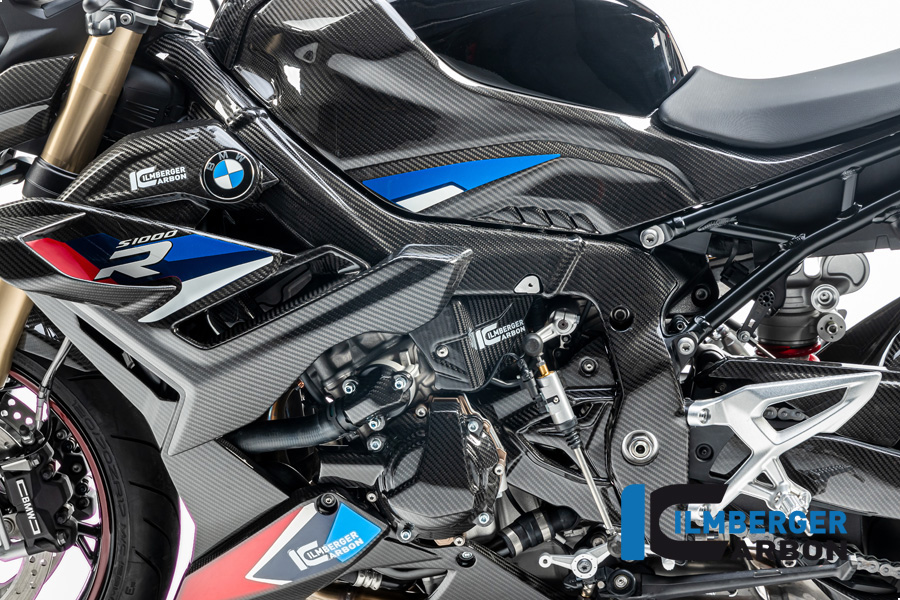 Ilmberger Cubierta de Radiador de Carbono lado izquierdo, brillante, BMW S1000R 2021-