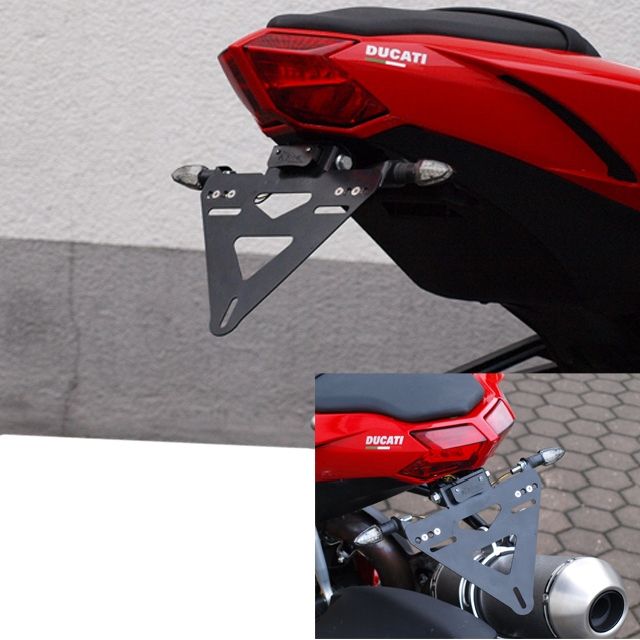 Soporte de matrícula alpha Technik Ducati Streetfighter 848; Tipo F1; Año del modelo 2012-2015
