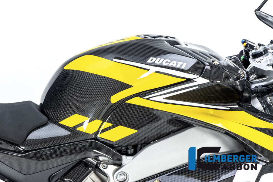 Ilmberger Carbon Carenado Lateral lado derecho Racing, brillante, Ducati Panigale V4, V4S, V4R 2019-