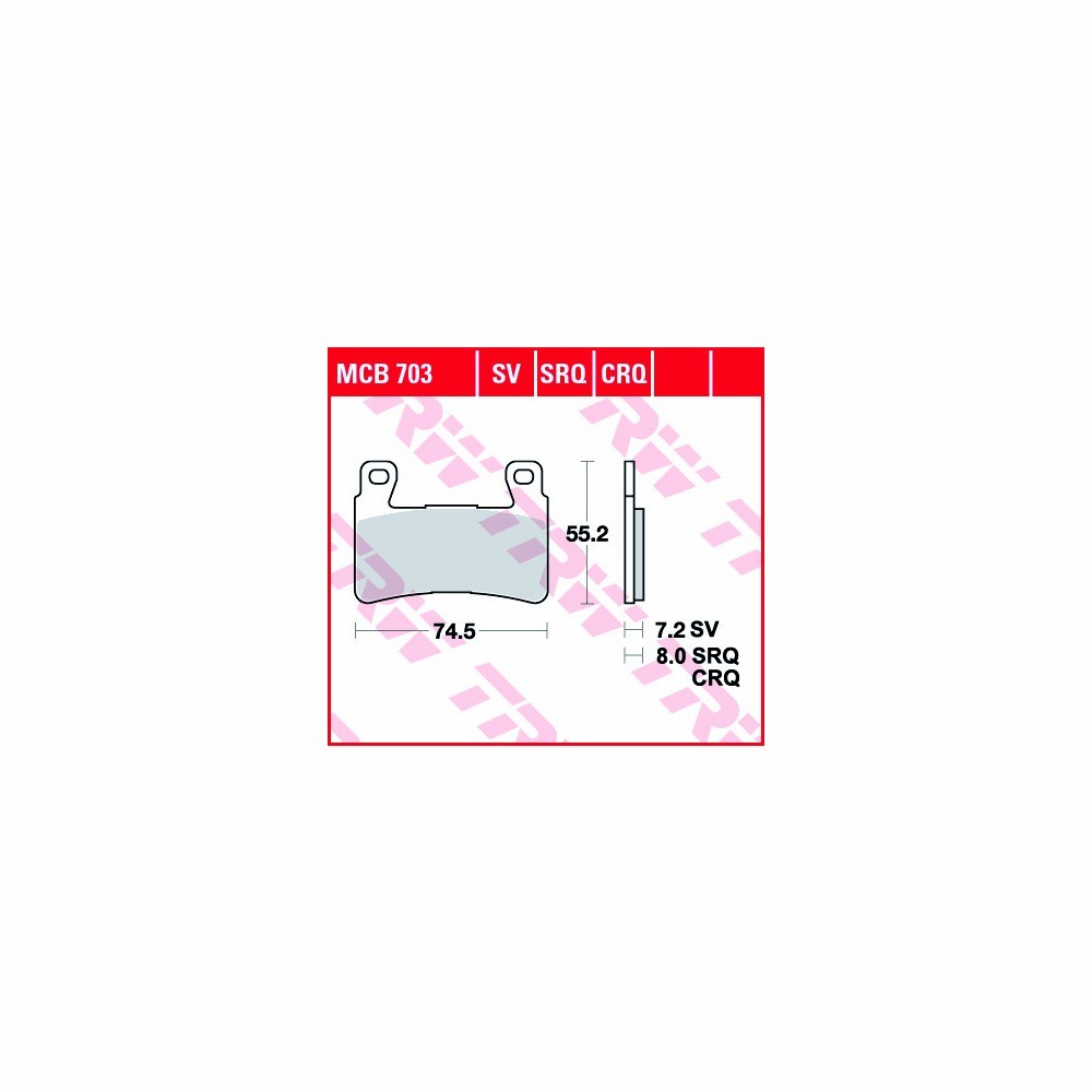 TRW Bremsbelagsatz Hyper Carbon MCB703CRQ vorne