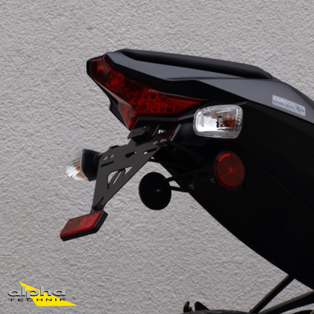Soporte de matrícula alpha Technik para Kawasaki ZX10R, Tipo ZXT00S, Año del modelo 2016-