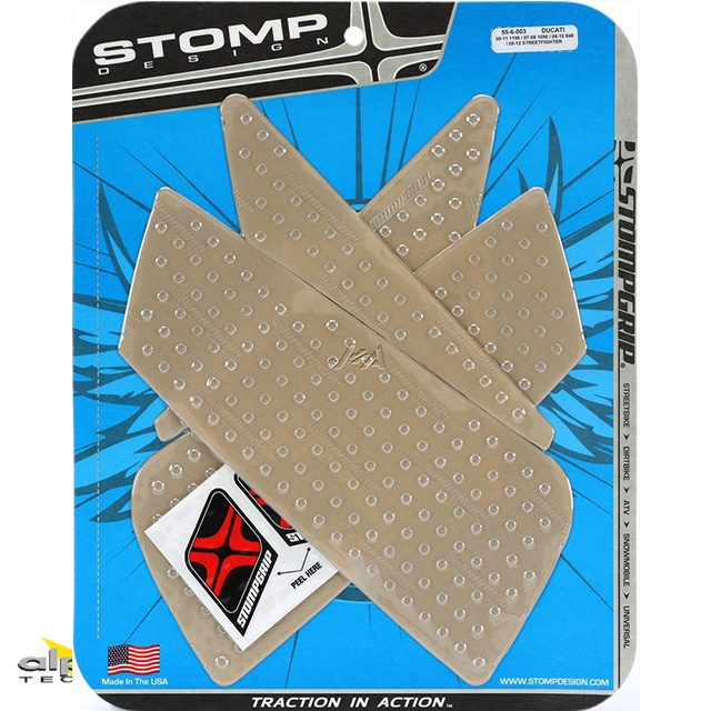 Stompgrip transparente, Volcano, para varias Ducati 848 (Evo, S), 1098 (R, S), 1198 (R, S, SP), Streetfighter 848, 1098 (S)