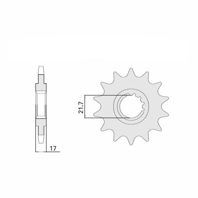 Piñón, 15 dientes, paso 525