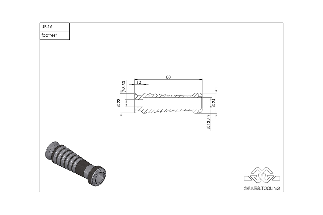 Kit de estriberas de repuesto Gilles Sport, para piloto, negro para Honda CBR900RR, CBR1000RR