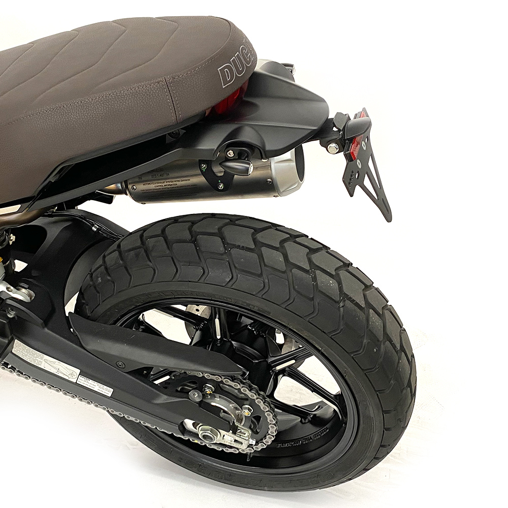 Soporte de matrícula alpha Technik para Ducati Scrambler 1100 Pro y Sport Pro; Tipo 1K; Año del modelo 2020-