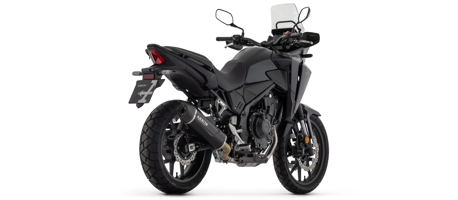 Silenciador ARROW INDY RACE EVO Aluminio negro para Honda NX500 / CB500 Hornet año de modelo 2024-