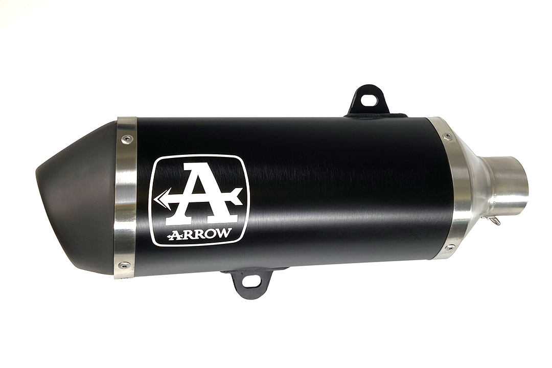 Escape ARROW DARK URBAN para Yamaha N-Max 155 2017-, aluminio negro (Solo con colector ARROW)