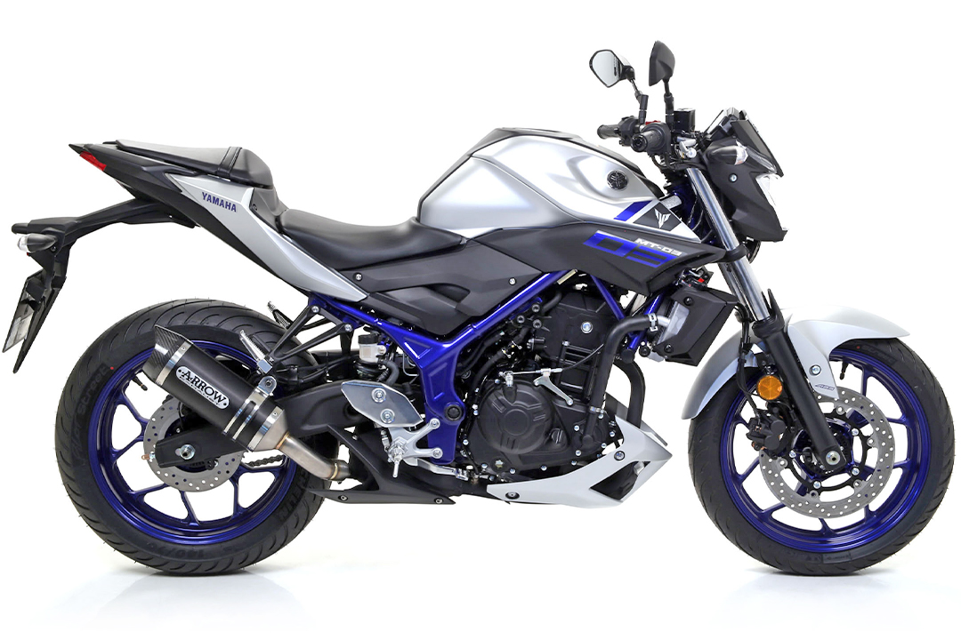 ARROW Escape DARK THUNDER para Yamaha MT-03 / YZF-R3 2015-, Aluminio negro
