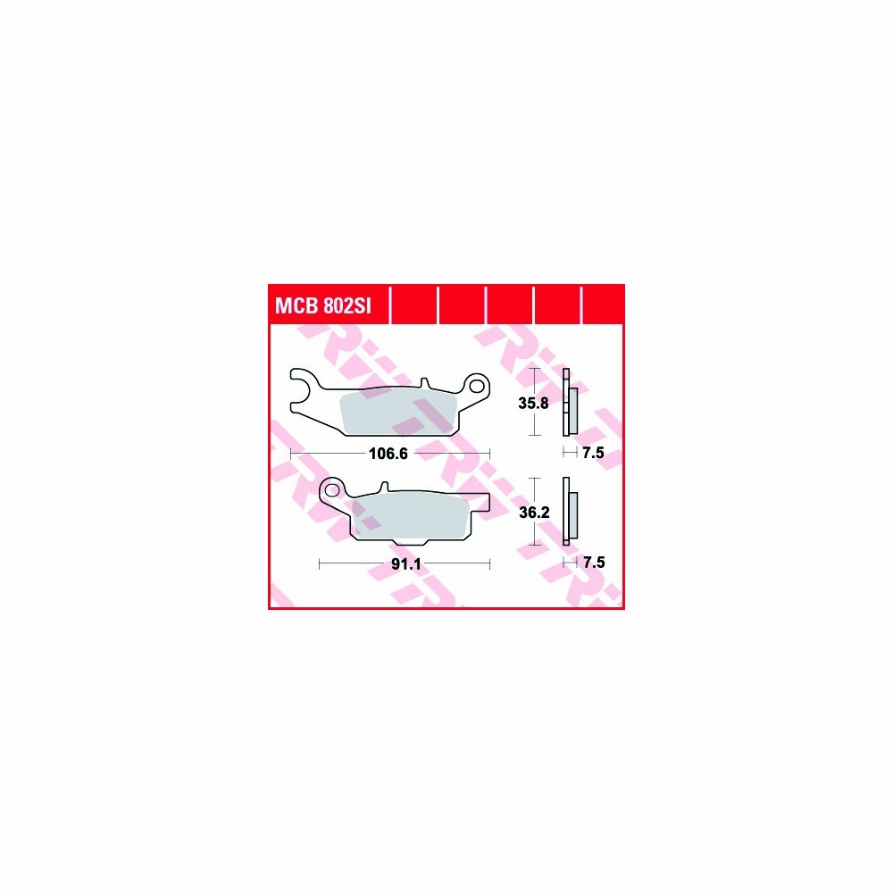 TRW Bremsbelagsatz Sinter Offroad MCB802SI vorne