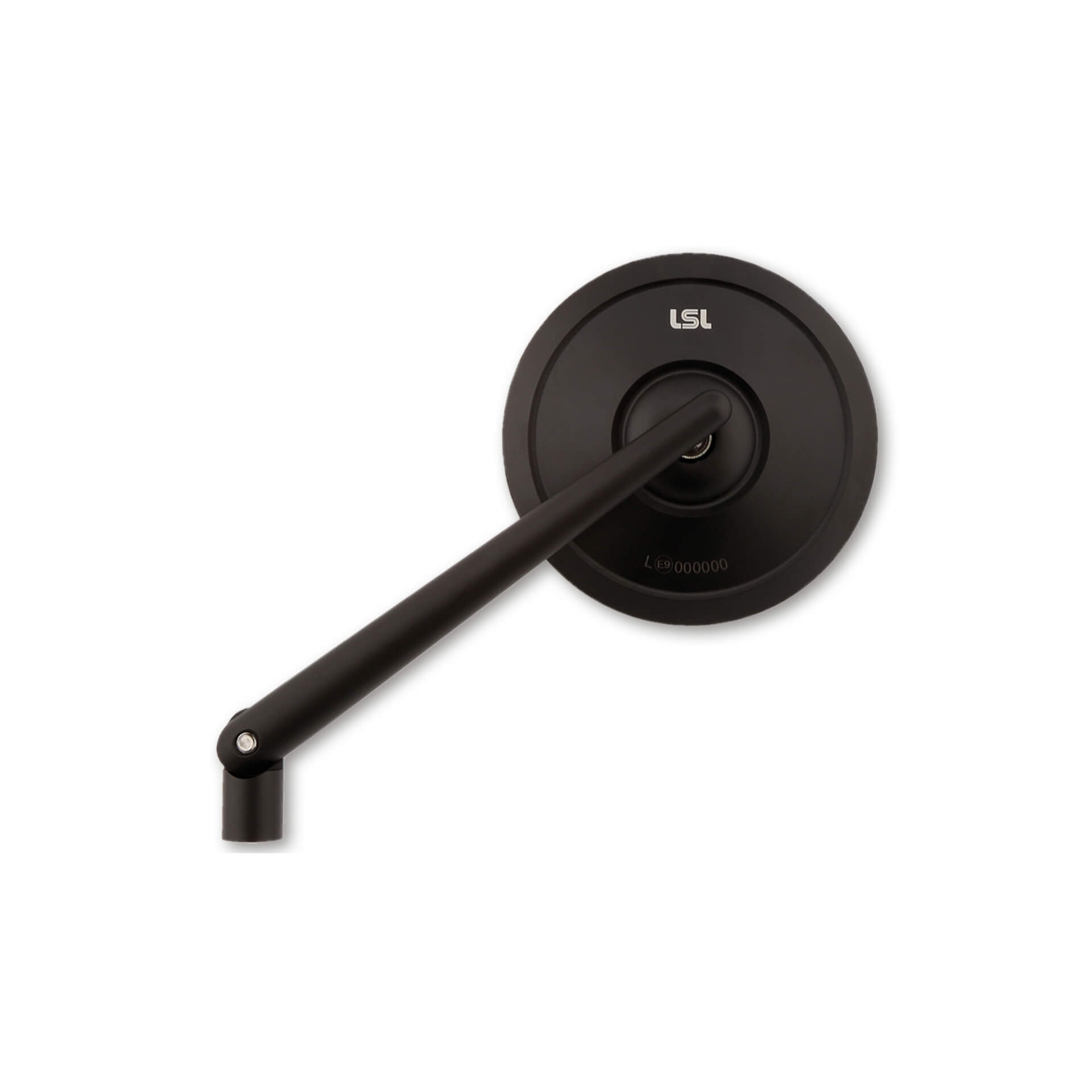 LSL Espejo RETRO, espejo manillar, negro, con homologación calle, ECE, con un adaptador M10 x 1.25 derecho y otro para rosca a izquierdas