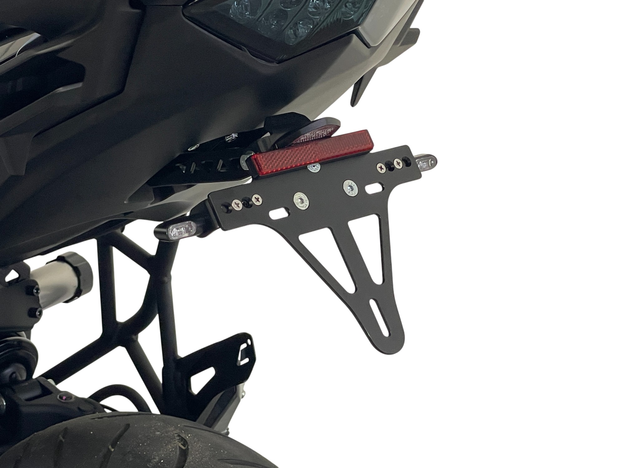 Soporte de matrícula alpha Technik para Kawasaki Versys 650, Tipo LE650E / LE650H / LE650J, a partir del año de modelo 2015-