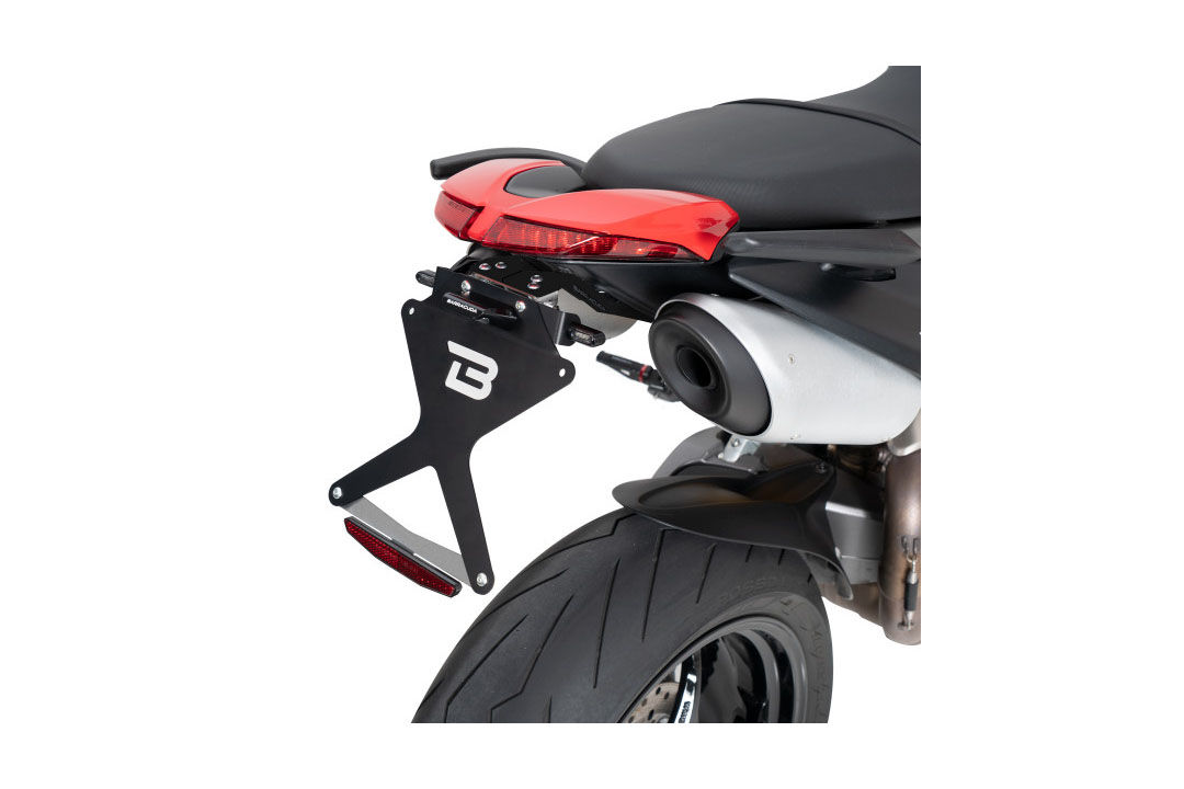 Soporte de matrícula Barracuda para Ducati Hypermotard 950, año de modelo 2020-21