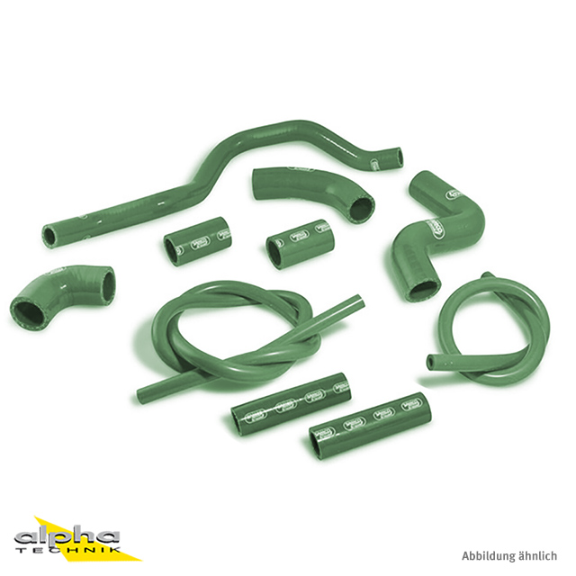 Kit de mangueras de silicona SAMCO SPORT B.R. verde para Aprilia RSV4 (R / RF / RR / Factory), 2009-2025