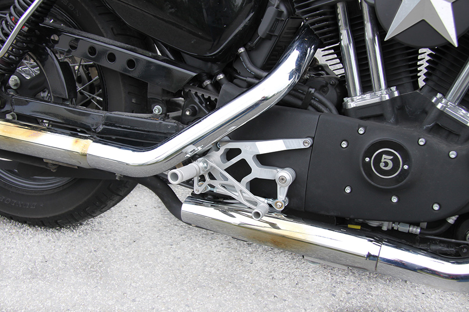 Estriberas LSL con ABE para Harley Davidson Sportster, 2004-2013 sin ABS, plata