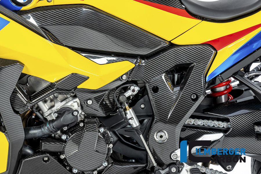Ilmberger Carbon cubierta del chasis lado izquierdo, brillante, BMW S1000XR 2020- M1000XR 2024-
