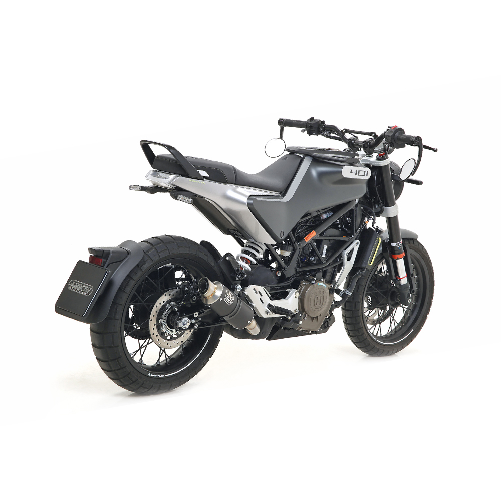 ARROW Escape DARK GP2 de Acero Inoxidable para Husqvarna Svartpilen 401 / Vitpilen 401