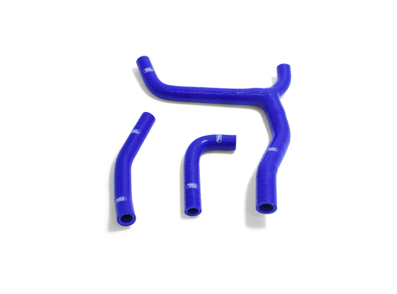 Kit de mangueras de silicona SAMCO SPORT con conector en Y - Diseño de competición azul para Kawasaki KX250 año del modelo 2021-2023