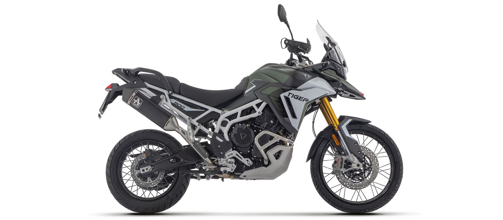 ARROW VELOCE DARK Slip-On para Triumph Tiger 900 GT, GT Pro, Rally Pro, 2024-