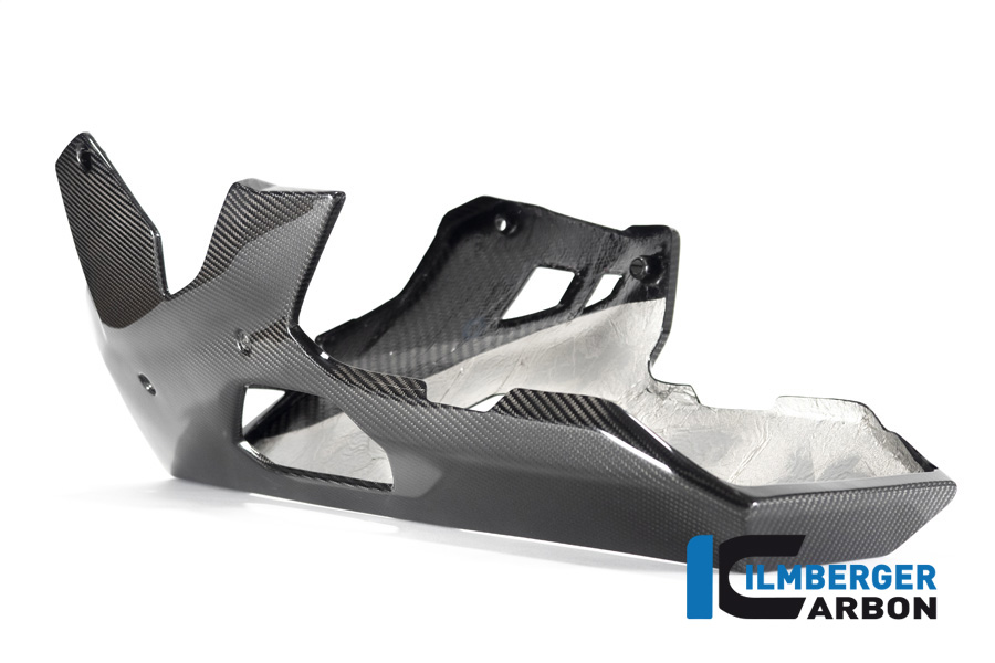 Spoiler de motor de carbono Ilmberger versión larga con caballete central, brillante, BMW S1000XR 2020-2023