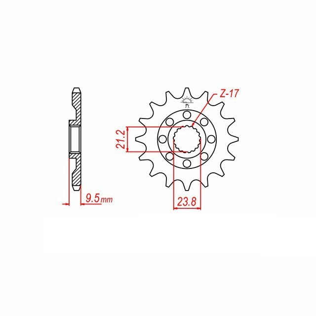 Piñón, 13 dientes, Paso 520