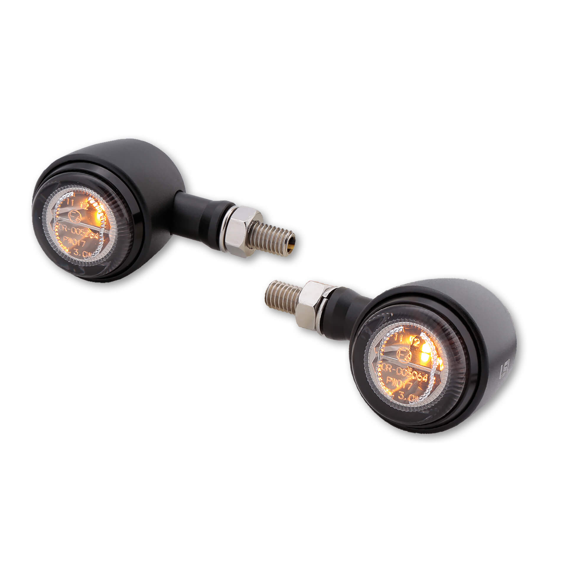 LSL RETRO LED luz de intermitente, negro, reflector tintado, par, homologado E