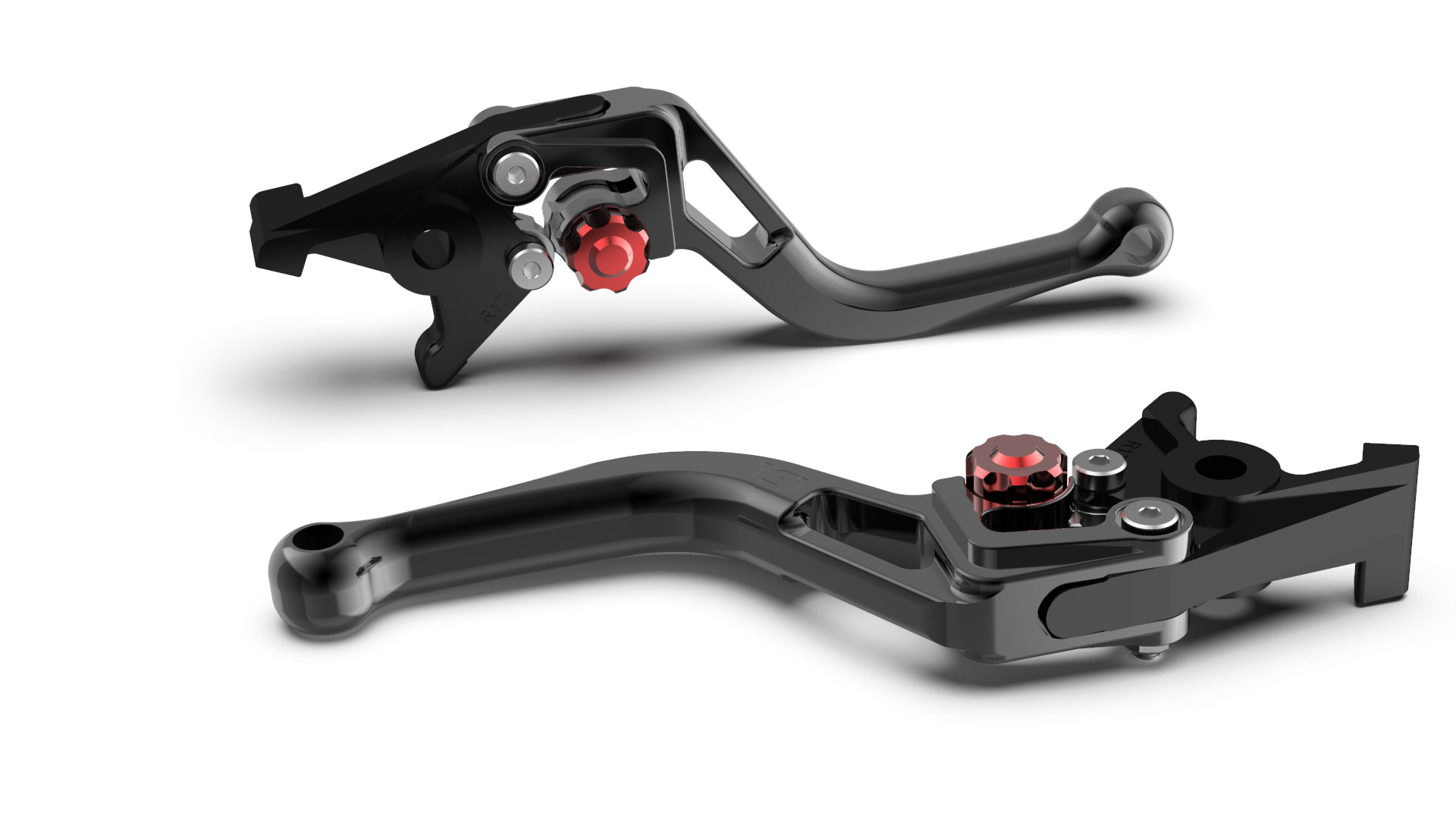 LSL Maneta de Freno BOW R82, corta, negro/rojo