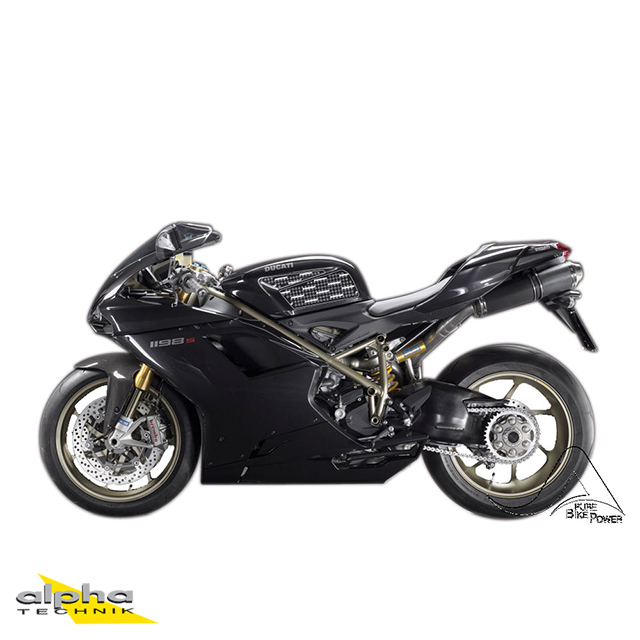 Stompgrip negro, Volcano, para Ducati 848 (Evo, S), 1098 (R, S), 1198 (R, S, SP), Streetfighter 848, 1098 (S)