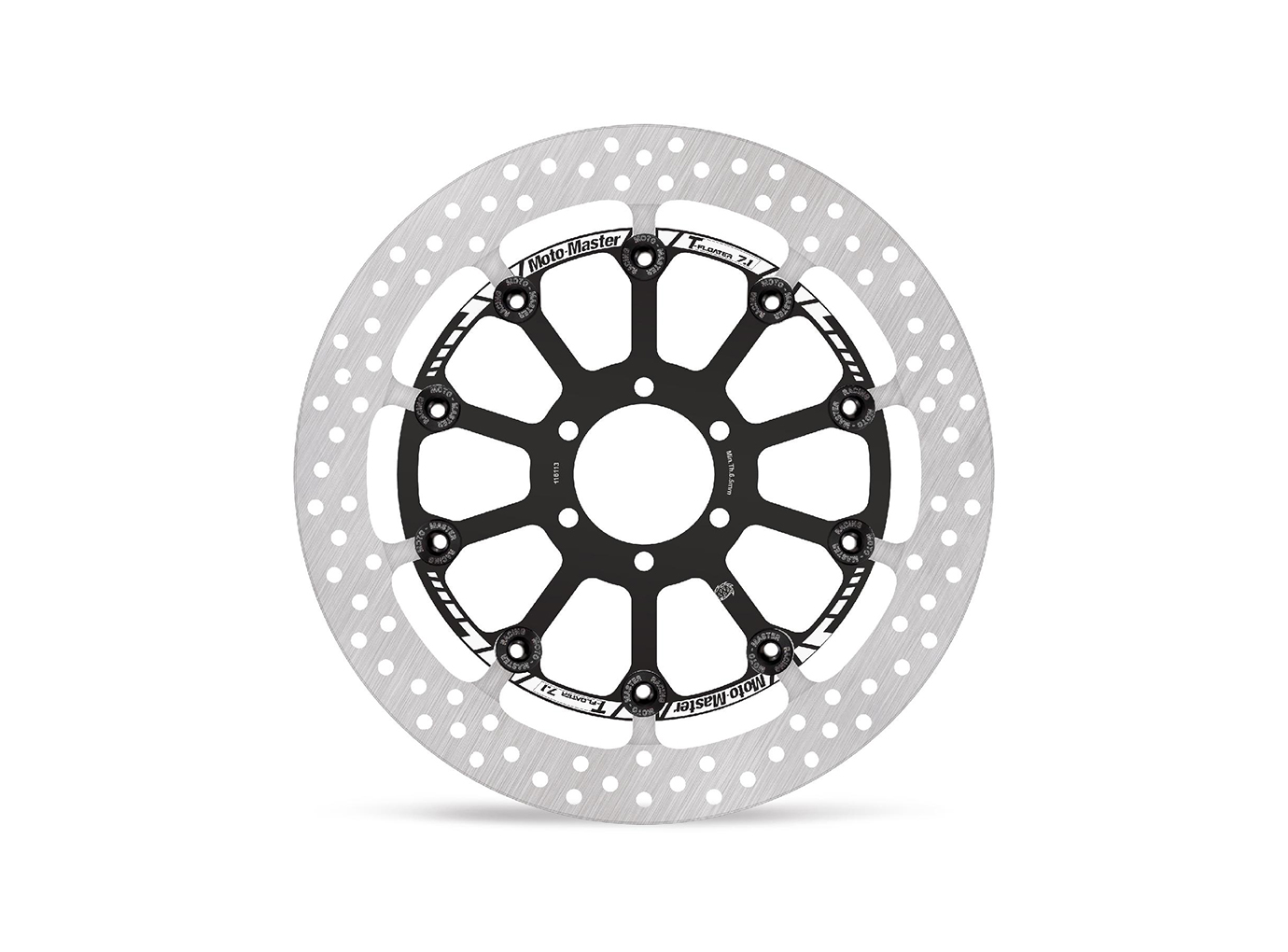 MOTO MASTER Disco de freno flotante T-Floater, delantero o trasero, para BMW HP4 (Tipo K10, desde 2011), S1000 R/ RR / XR (Tipos K10 y 2R10, desde 2008) con llantas forjadas HP, y Moto Guzzi California 1400 según lista de aplicación.