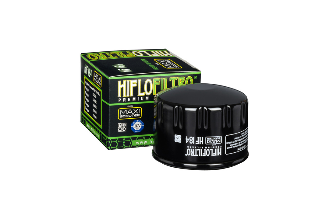 Filtro de aceite HIFLO filtro de aceite HF184 para Maxiscooters y otros modelos Aprilia / Benelli / Gilera / Malaguti / Peugeot / Piaggio